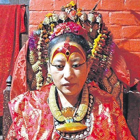 Dhana Bajracharya, diosa viviente de Nepal.