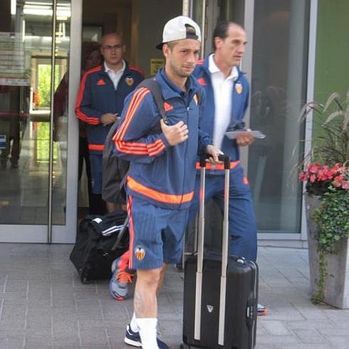 Fede, en el momento de abandonar el hotel en Kamen. 