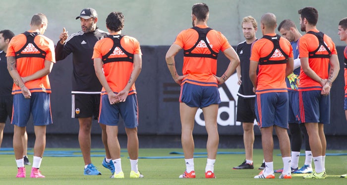 Entrenamiento del Valencia. 