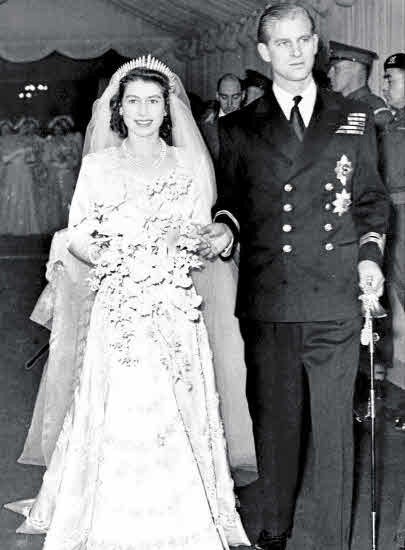Matrimonio de la reina Isabel II y el duque de Edimburgo. 
