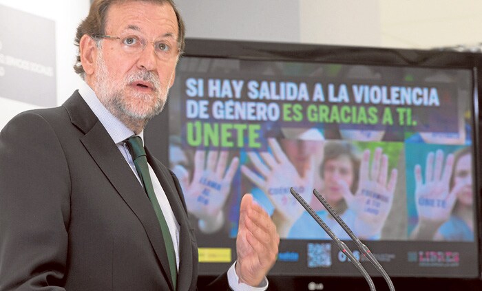 Rajoy durante la presentación ayer de la campaña.