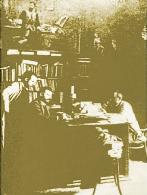 EL DOCTOR.  Amalio Gimeno en su visita al doctor Ferrán y su ayudante Pauli en Tortosa. :: lp