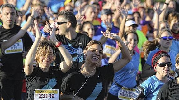 Participantes en el pasado Maratón de Valencia.