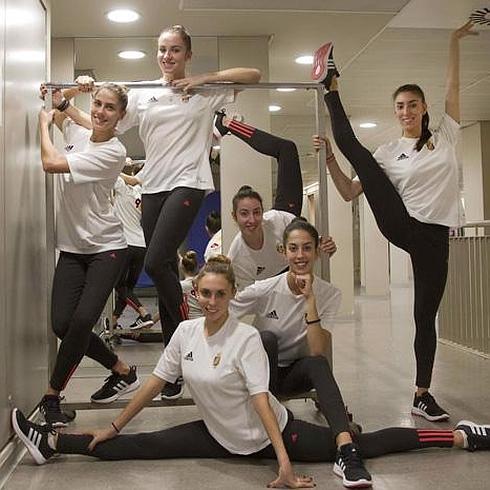 El equipo de gimnasia rítmica española en una imagen reciente.