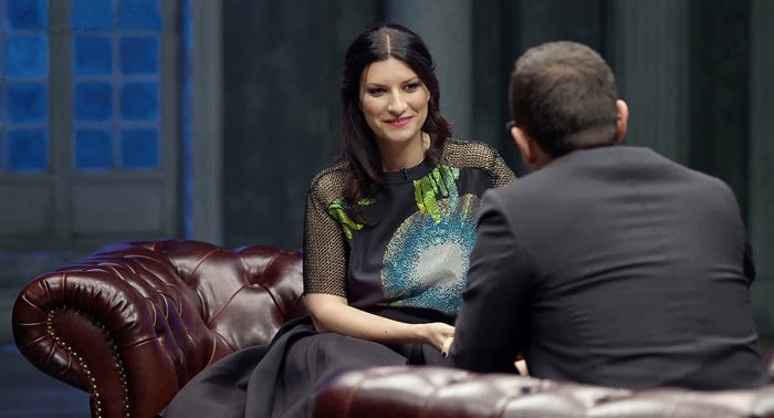 Laura Pausini, entrevistada por Risto Mejide en 'Al Rincón'.