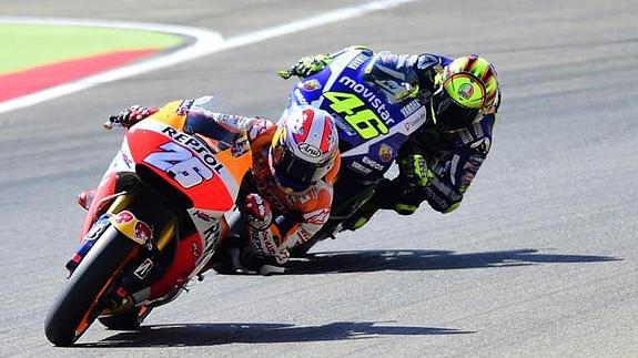 Pedros y Rossi, durante una carrera.