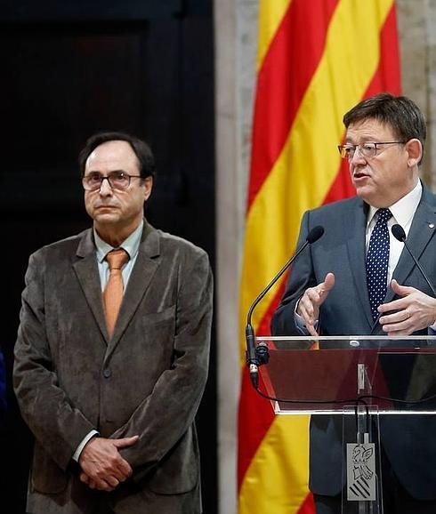 Ximo Puig y Vicente Soler en la presentación del modelo.