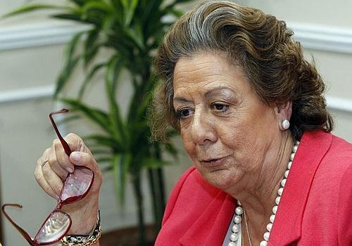 Rita Barberà, en una comparecencia en el Ayuntamiento de Valencia.