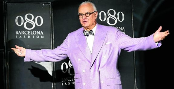 Manolo Blahnik  se convirtió en  la estrella de 080 Barcelona Fashion. 