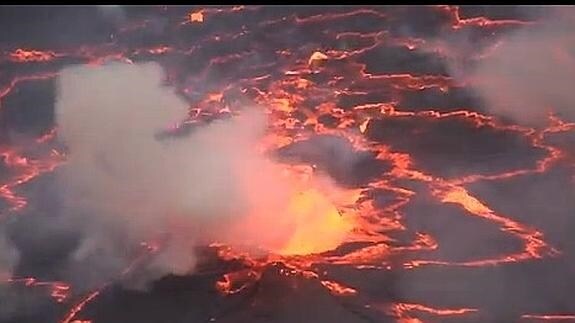 Desde el corazón del volcán Nyiragongo.