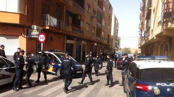 Dispositivo policial de este lunes.