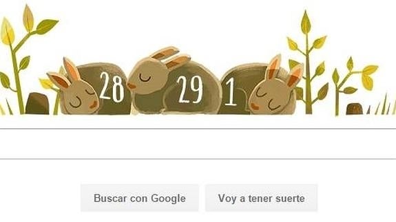 El doodle de Google dedicado al año bisiesto.