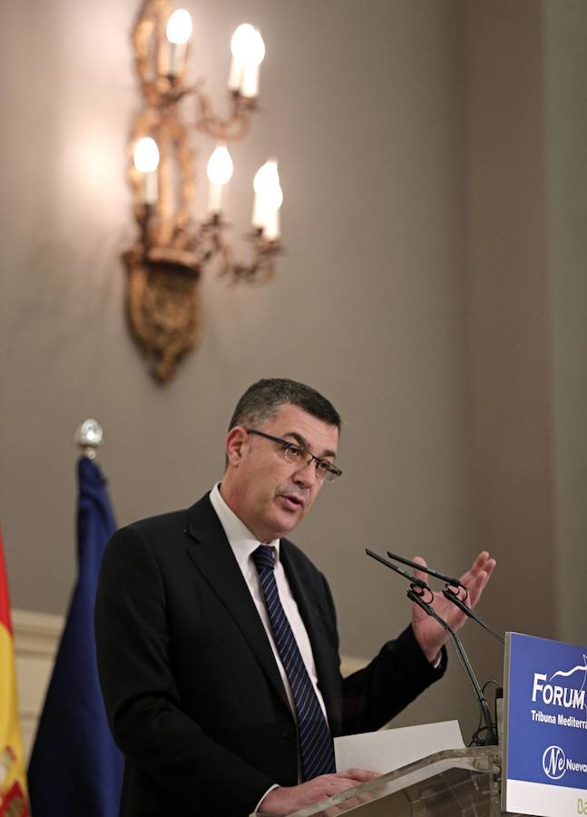 Enric Morera, durante su conferencia de hoy en el Fórum Europa.