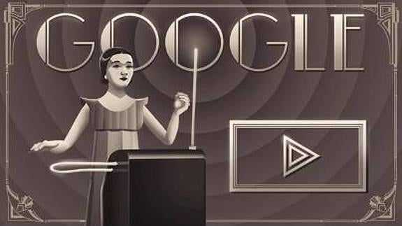 El doodle de Google para Clara Rockmore.