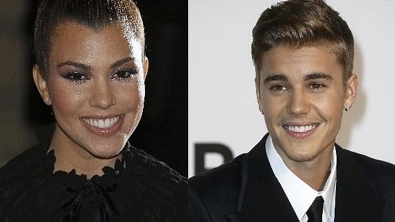 Kourtney Kardashian y Justin Bieber. 