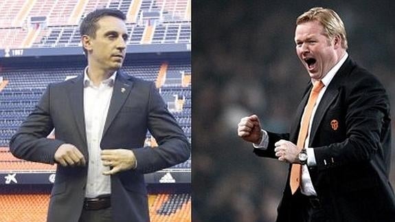 Neville y Koeman, vidas paralelas en el Valencia