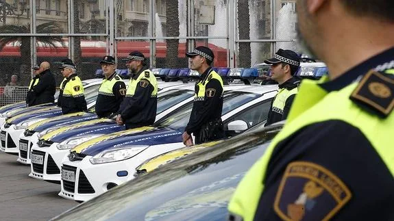 Agentes de la Policía Local de Valencia.