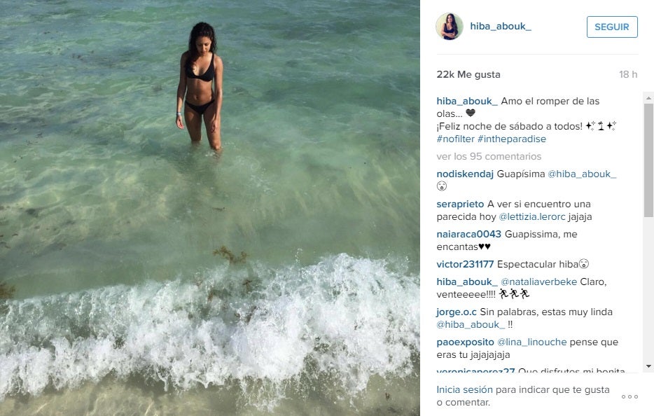 Hiba Abouk presume de cuerpo en bikini