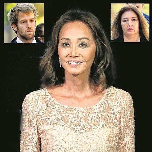 Isabel Preysler. Arriba, Miguel Boyer Jr. y Laura Boyer.