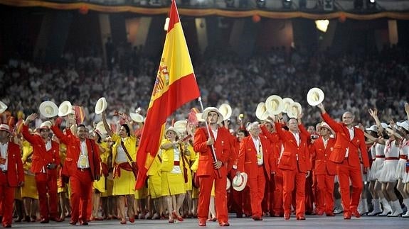 David Cal, campeón olímpico y abanderado en Pekín 2008.