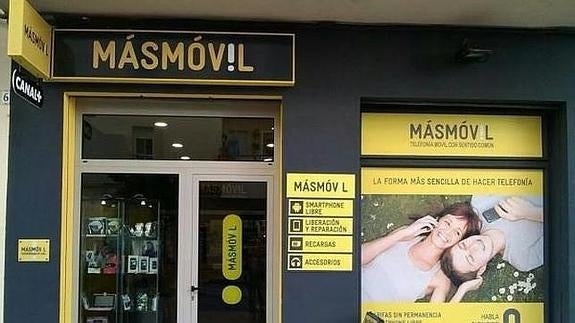 Una tienda de Másmóvil.