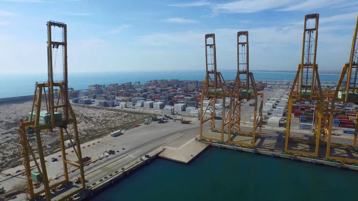 Puerto de Valencia visto desde un drone.