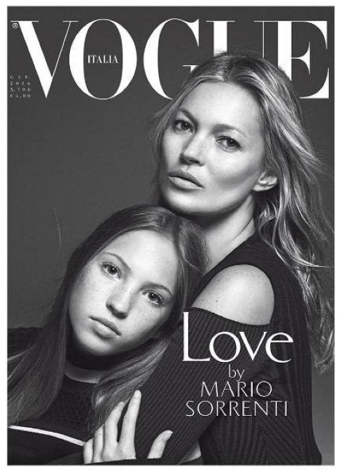 Lila Grace Moss y su madre. 