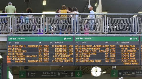 Trenes cancelados hoy. 