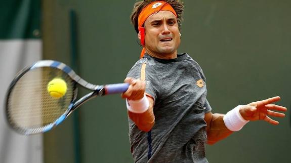 El tenista valenciano David Ferrer durante uno de sus encuentros.