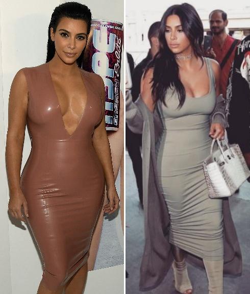 Kim Kardashian en 2015 y ahora.