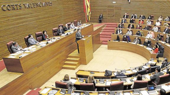 Una sesión plenaria de Les Corts Valencianes.