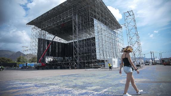 Escenario principal del FIB, que este jueves tiene programado a Major Lazer.