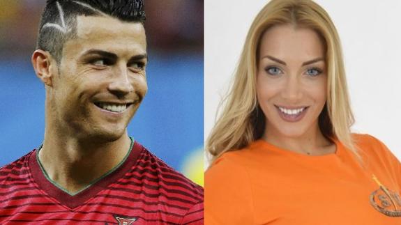 El futbolista Cristiano Ronaldo y la modelo Elisa de Panicis.