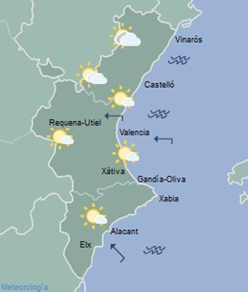 El tiempo en Valencia, Alicante y Castellón: Mañana subirán las máximas y podría llover en el interior de Castellón