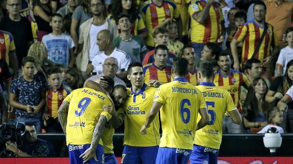 La UD Las Palmas no marcaba cuatro goles fuera de casa en Primera desde 1987