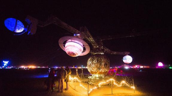 Celestial Mechanica, una de las obras que forman parte del Burning Man de Nevada.