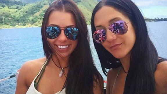 Mélina Roberge e Isabelle Lagacé en sus vacaciones idílicas. 