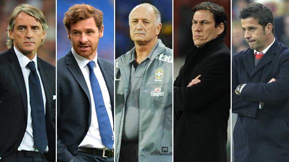 Mancini, Villas Boas, Scolari, Rudy García y Marco Silva.