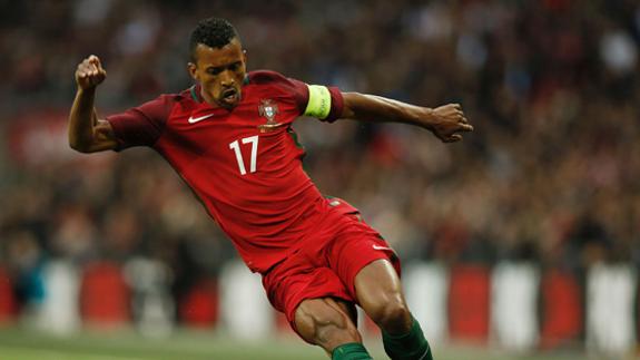Luis Nani, en un amistoso con Portugal.