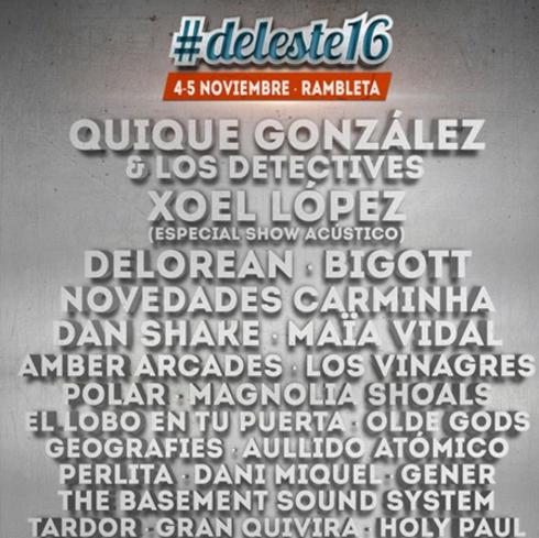 Cartel del festival Deleste 2016-