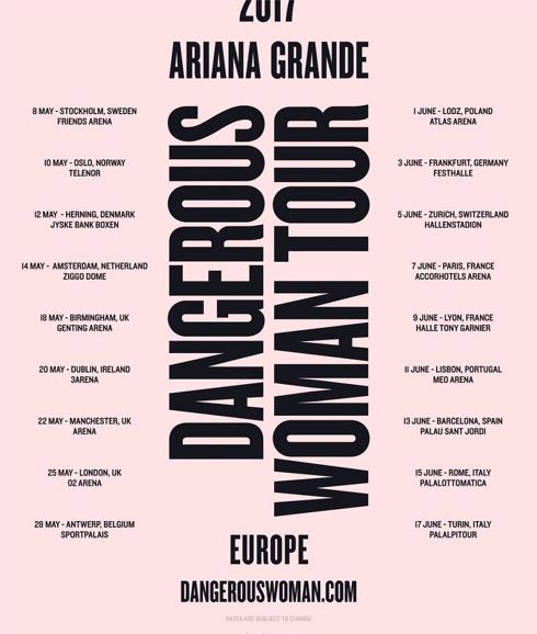 Ariana Grande presenta su gira europea para 2017