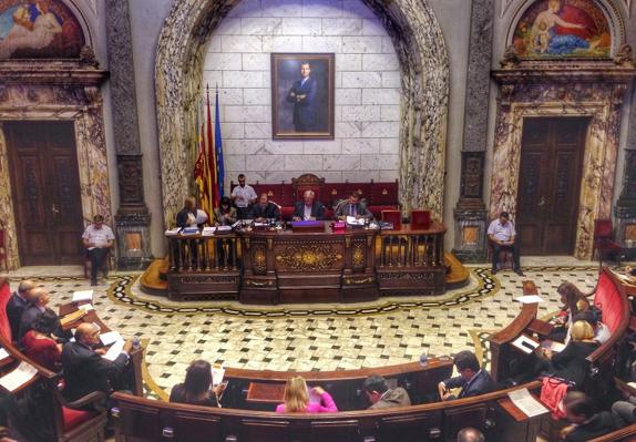 Pleno del Ayuntamiento de Valencia.