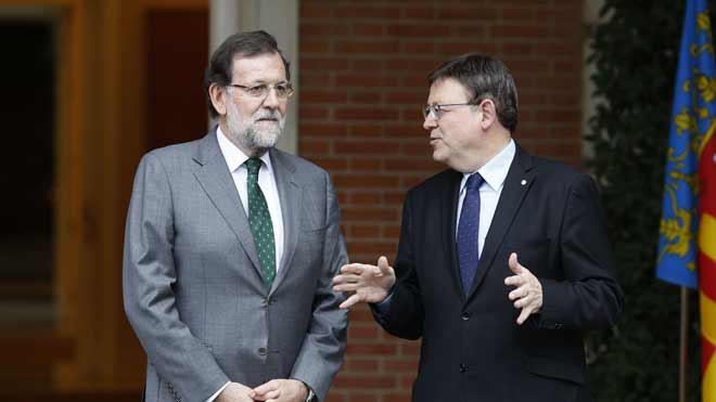 Puig habla con Rajoy para pedirle una reunión «sobre el problema valenciano»
