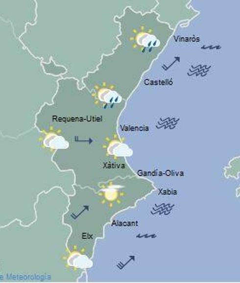 El tiempo en Valencia, Alicante y Castellón: Aumento de la nubosidad y descenso térmico