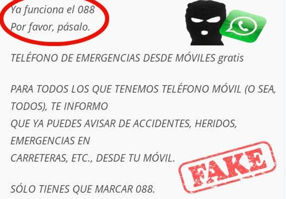 Si recibes este mensaje en tu Whatsapp, ignóralo: es un timo