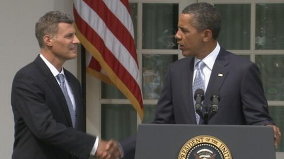 Alan Krueger, con Obama. 