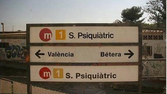 Metrovalencia cambia el nombre de la estación S.Psiquiàtric por el de Horta Vella