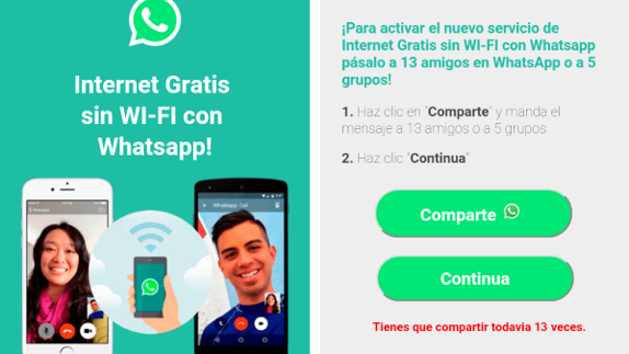 Alertan de una nueva estafa relacionada con Whatsapp que ofrece internet gratuito sin Wi-Fi
