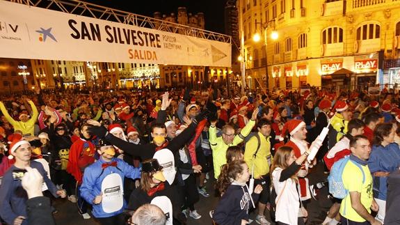 Salida de la San Silvestre de Valencia.