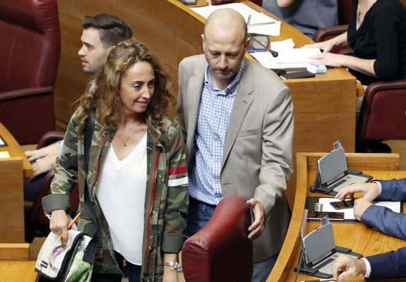 Punset y Marí, en Les Corts en julio del año pasado.